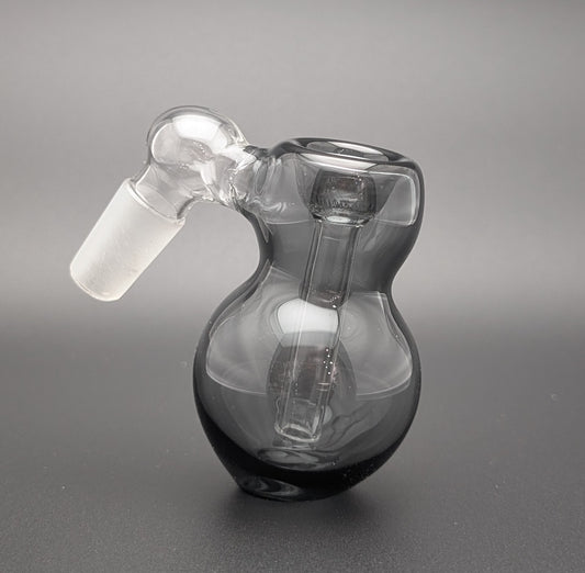 2.5" 14mm Glass Fumed Ash Catcher Black