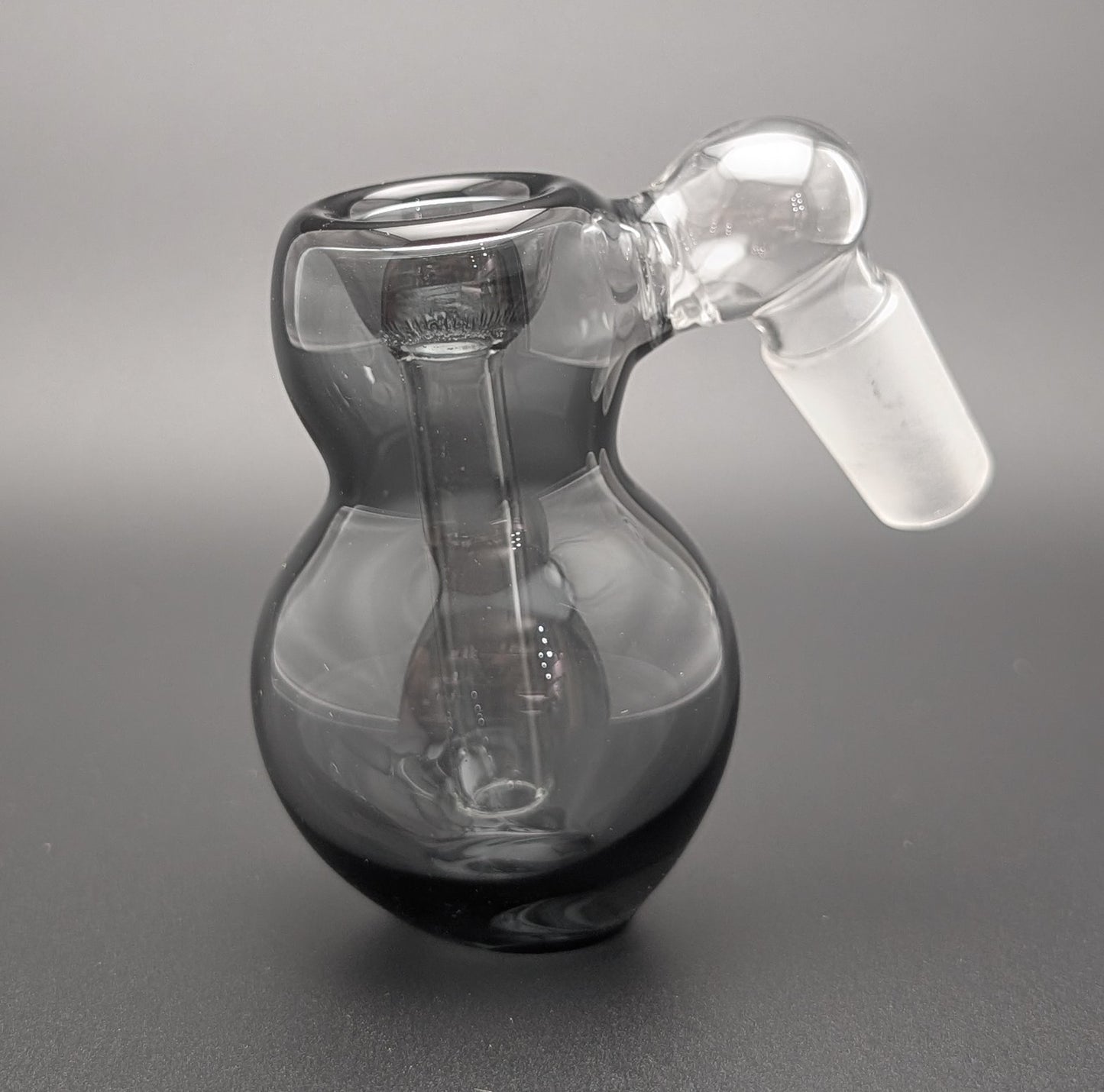 2.5" 14mm Glass Fumed Ash Catcher Black