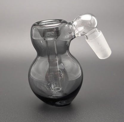 2.5" 14mm Glass Fumed Ash Catcher Black
