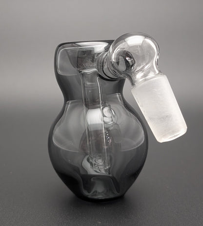 2.5" 14mm Glass Fumed Ash Catcher Black