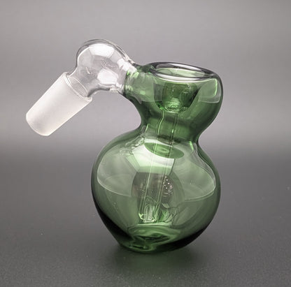 2.5" 14mm Glass Fumed Ash Catcher Green