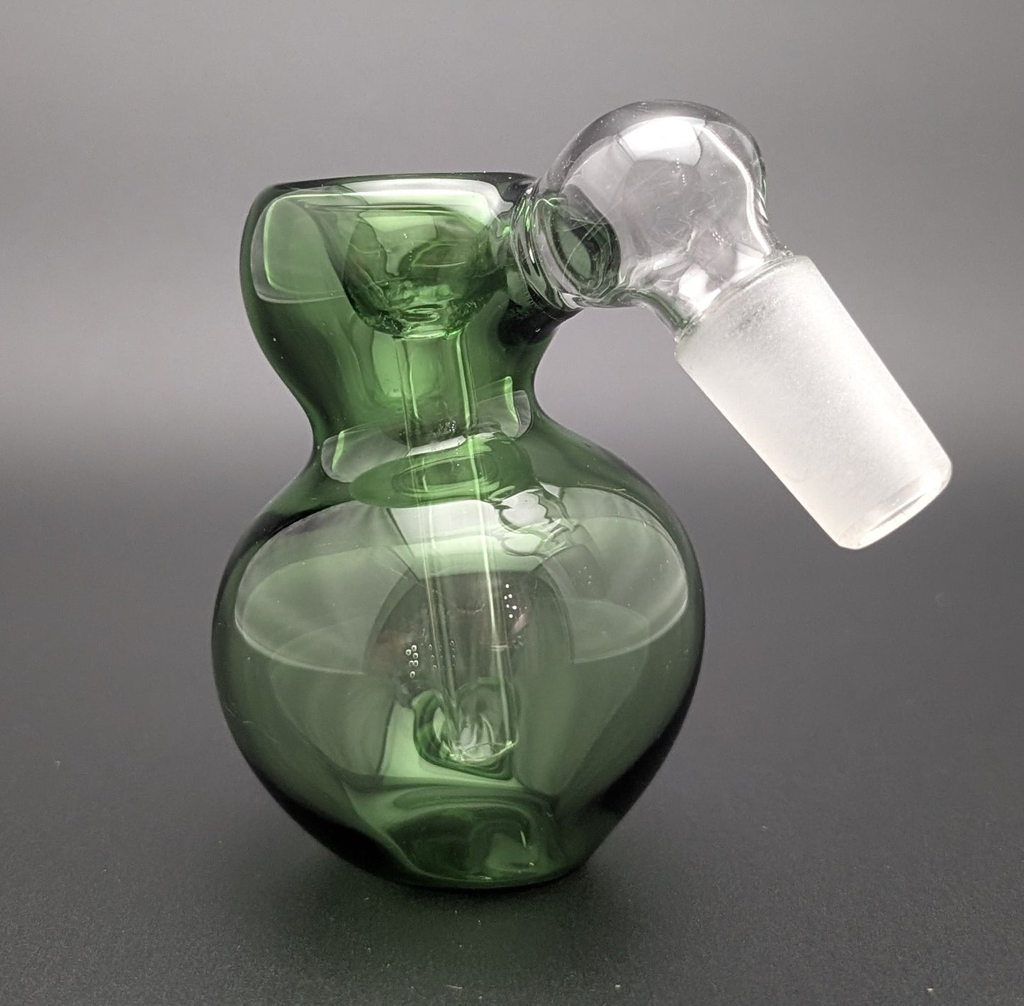 2.5" 14mm Glass Fumed Ash Catcher Green