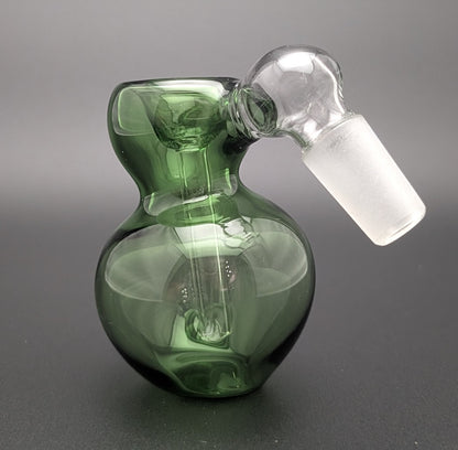 2.5" 14mm Glass Fumed Ash Catcher Green