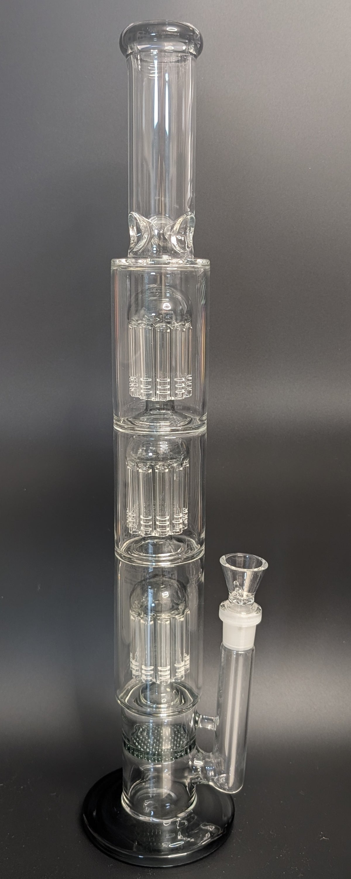 20.5" Glass Water Pipe Bong Clear Triple Perc Smoke