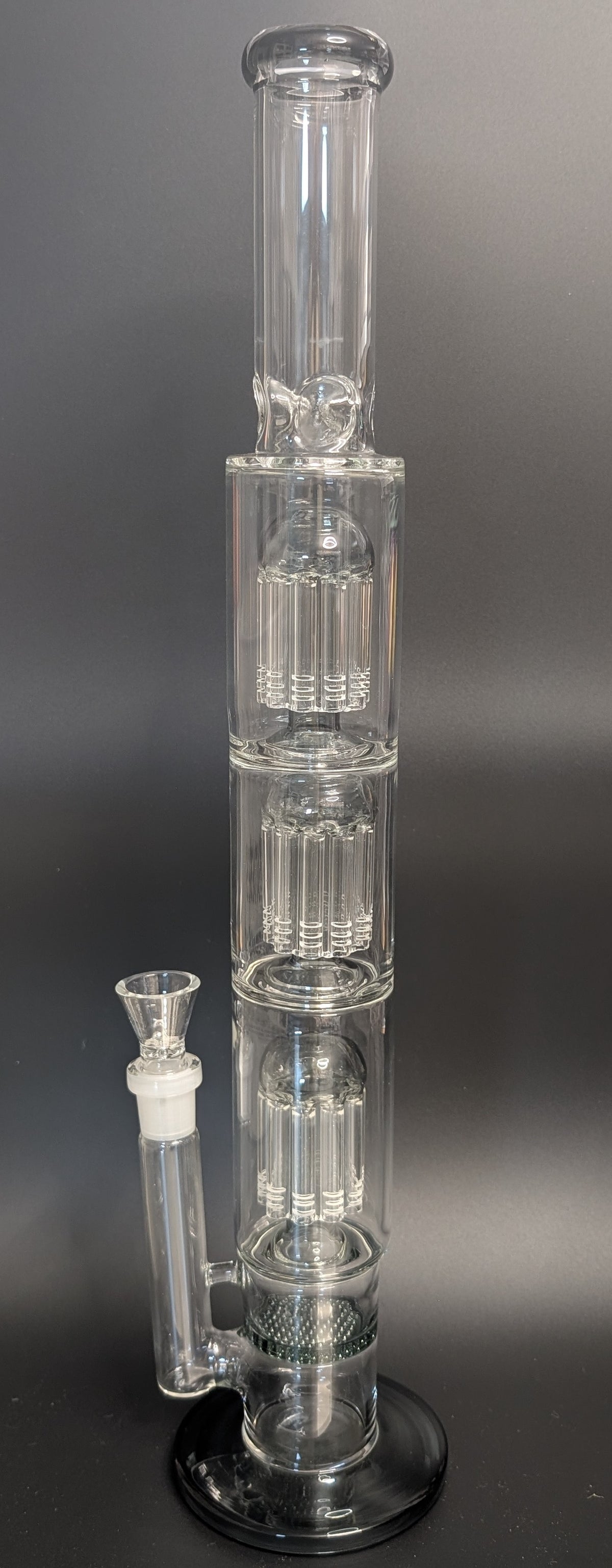 20.5" Glass Water Pipe Bong Clear Triple Perc Smoke