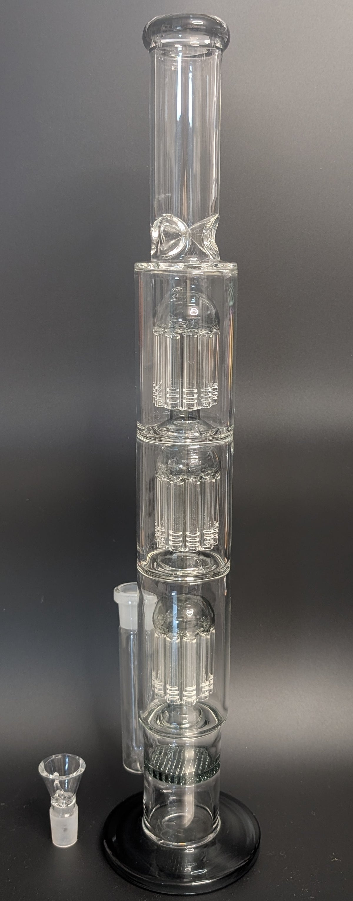 20.5" Glass Water Pipe Bong Clear Triple Perc Smoke
