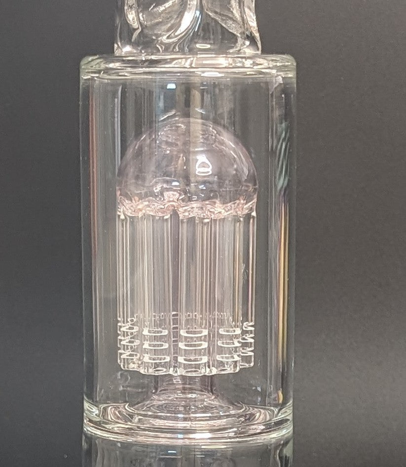 20.5" Glass Water Pipe Bong Clear Triple Perc Pink
