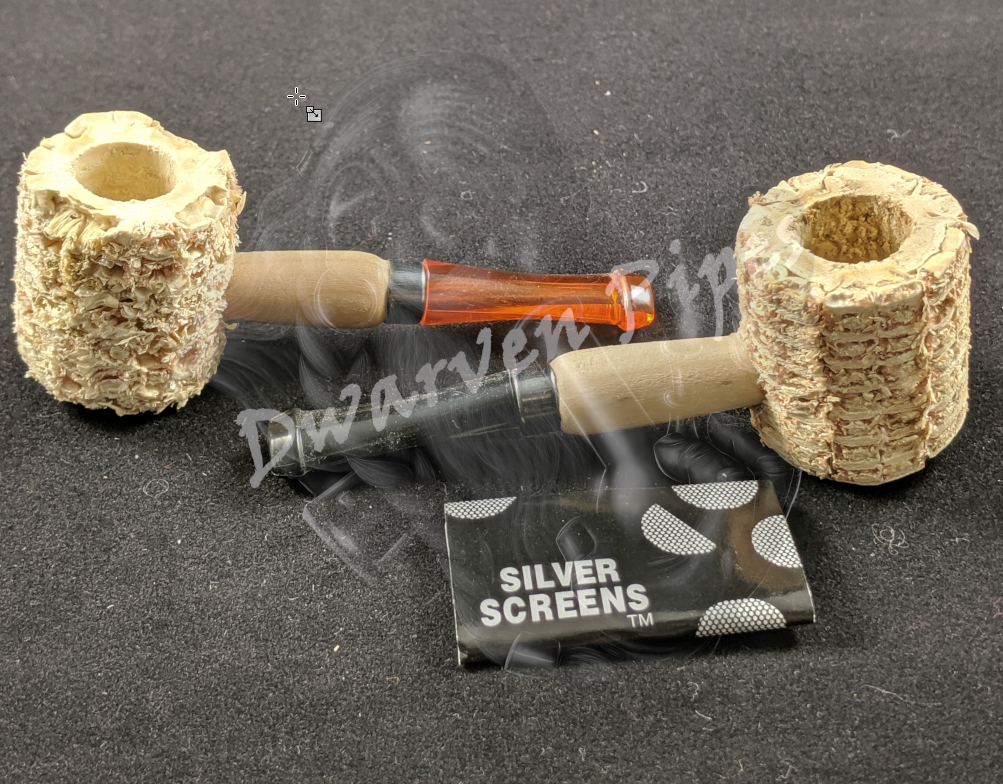 2 Pack: Classic Corn Cob Pipe with 5 Free Screens