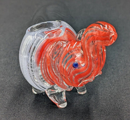 3" Elephant Glass Bowl Pipe 17