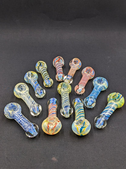 2 Pack of 3"-4" Glass Spoon Pipes